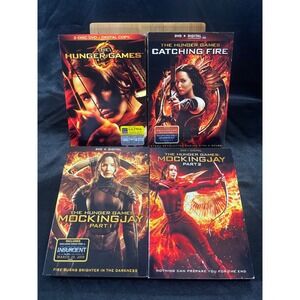 The Hunger Games Complete 4-Movie DVD Collection Slipcovers Jennifer Lawrence